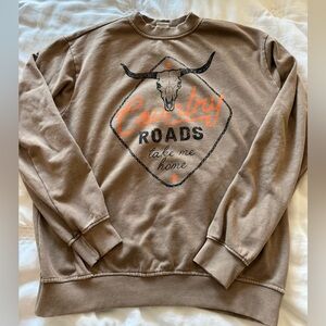 Country Roads Brown Sweater